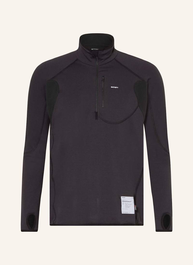 Satisfy Laufshirt Ghostfleece™ Half Zip schwarz von SATISFY