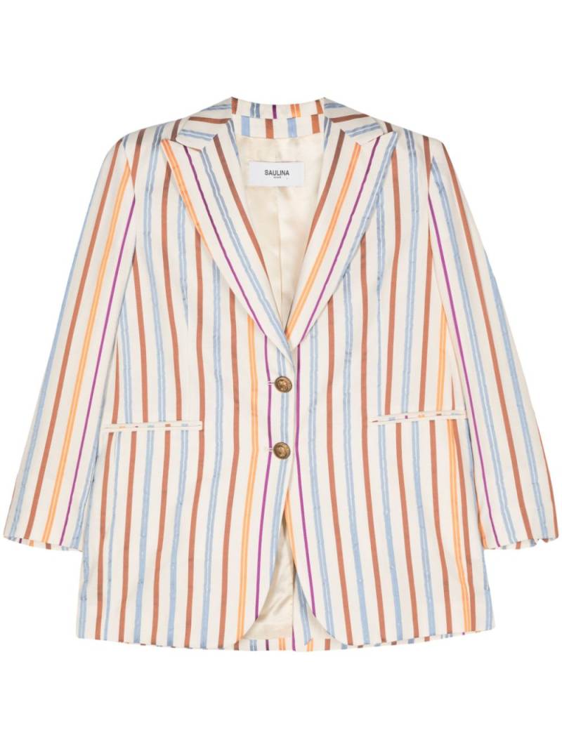 SAULINA Agnese striped blazer - Neutrals von SAULINA