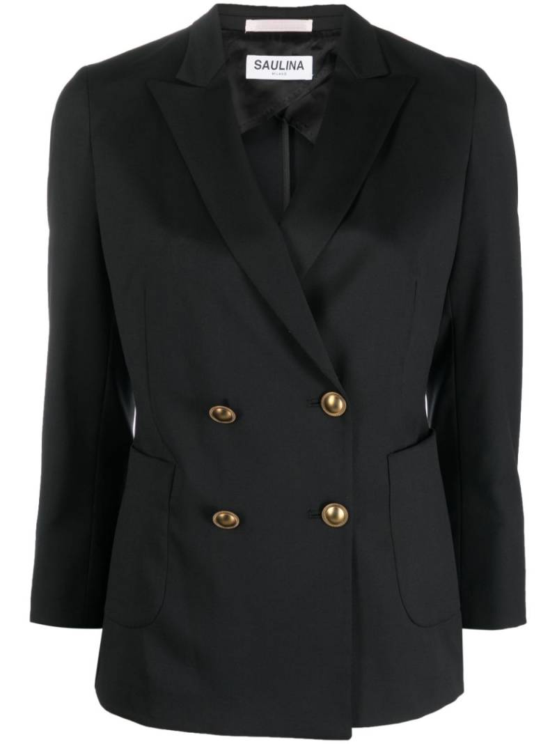 SAULINA double-breasted blazer - Black von SAULINA