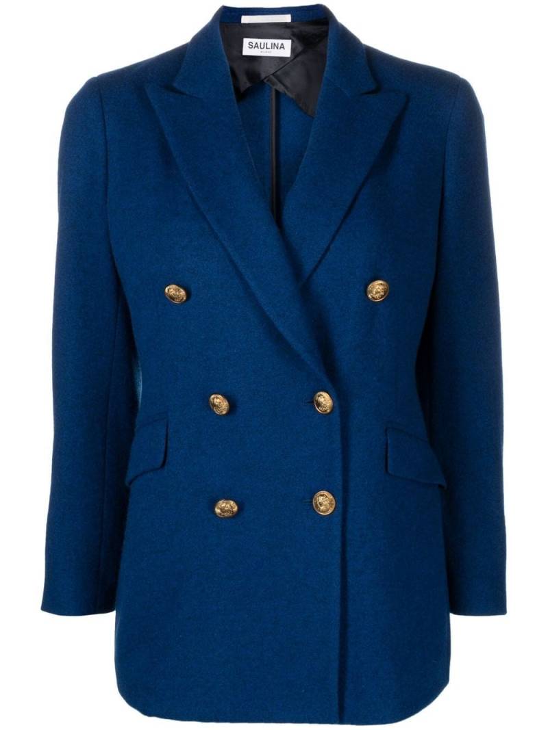 SAULINA tailored double-breasted jacket - Blue von SAULINA