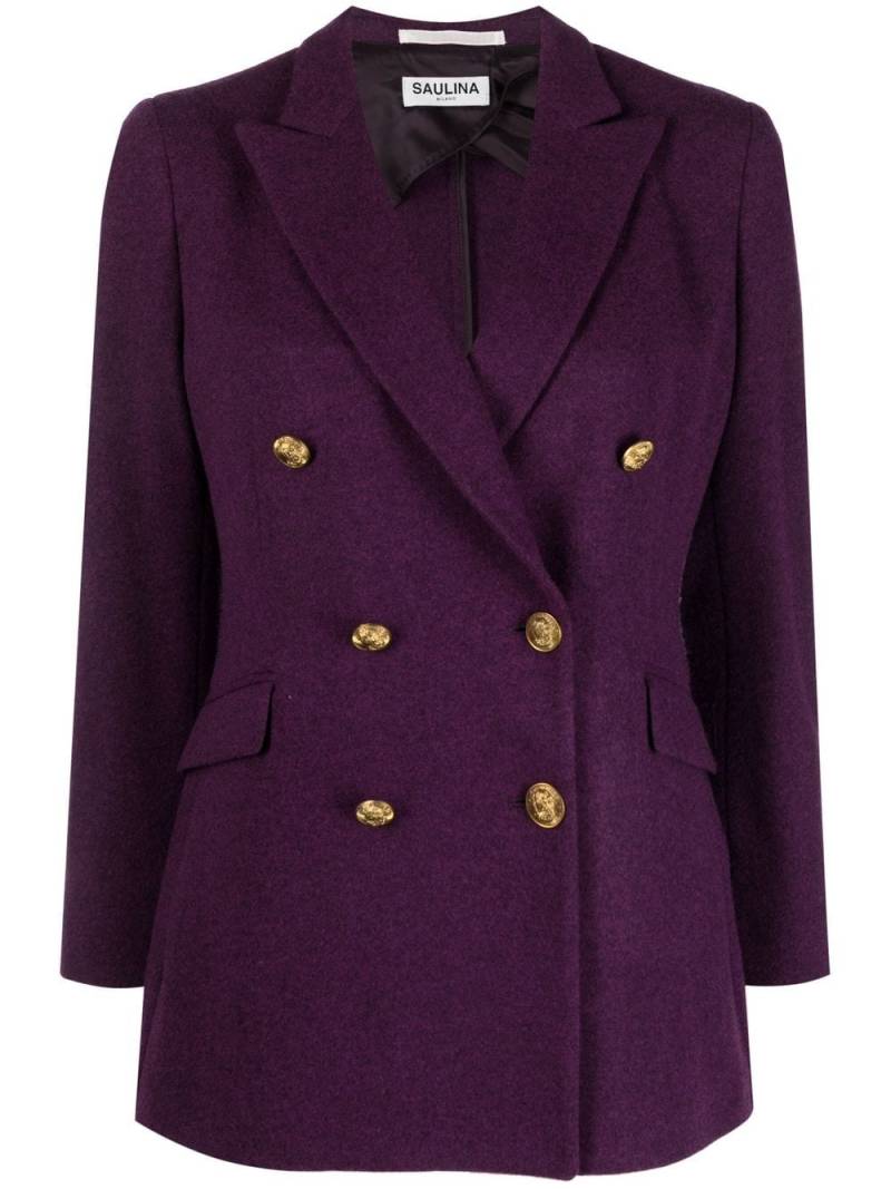 SAULINA tailored double-breasted jacket - Purple von SAULINA