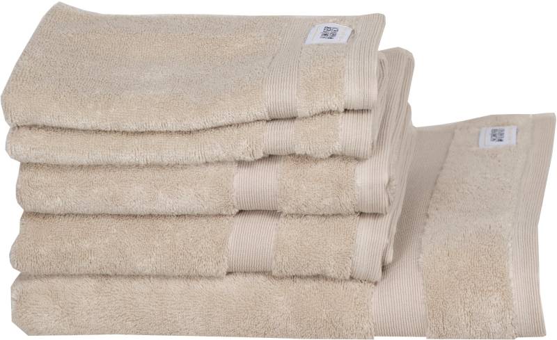 SCHÖNER WOHNEN-Kollektion Handtuch Set »Cuddly«, (Set, 5 St., 2 Gästetücher 30x50 cm-2 Handtücher 50x100 cm-1 Badetuch 70x140 cm), schnell trocknende Airtouch-Qualität von SCHÖNER WOHNEN-KOLLEKTION