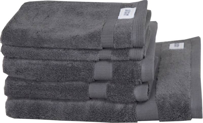 SCHÖNER WOHNEN-Kollektion Handtuch Set »Cuddly«, (Set, 5 St., 2 Gästetücher 30x50 cm-2 Handtücher 50x100 cm-1 Badetuch 70x140 cm), schnell trocknende Airtouch-Qualität von SCHÖNER WOHNEN-KOLLEKTION