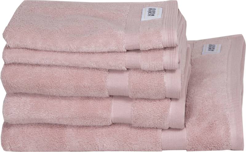 SCHÖNER WOHNEN-Kollektion Handtuch Set »Cuddly«, (Set, 5 St., 2 Gästetücher 30x50 cm-2 Handtücher 50x100 cm-1 Badetuch 70x140 cm), schnell trocknende Airtouch-Qualität von SCHÖNER WOHNEN-KOLLEKTION