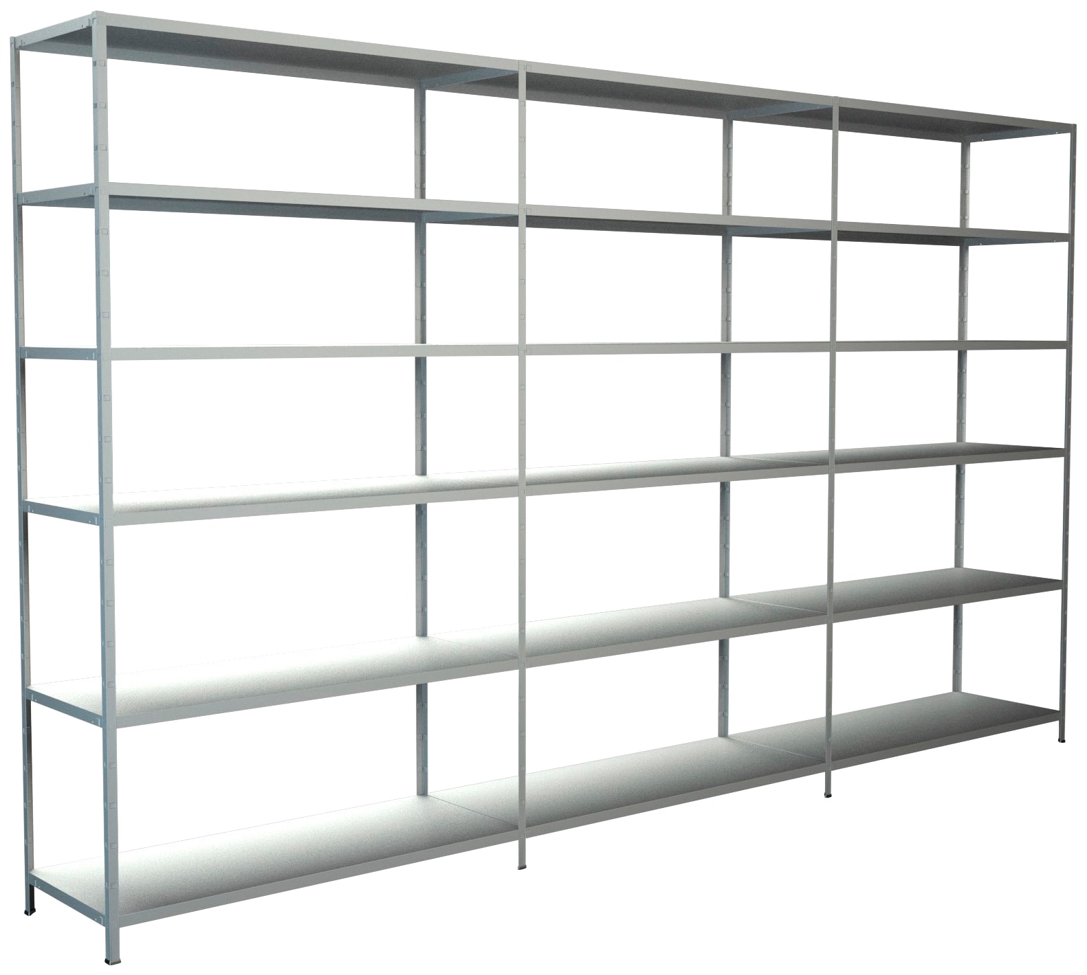 SCHULTE Regalwelt Steckregal »Stecksystem Grund- und 2x Anbauregale«, Metall weiss, 2300x2600x350 mm, 18 Böden von SCHULTE Regalwelt