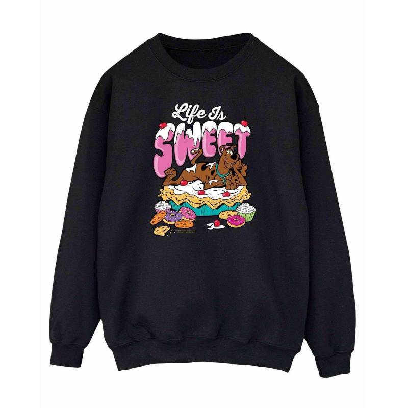 Life Is Sweet Sweatshirt Damen Schwarz L von SCOOBY DOO