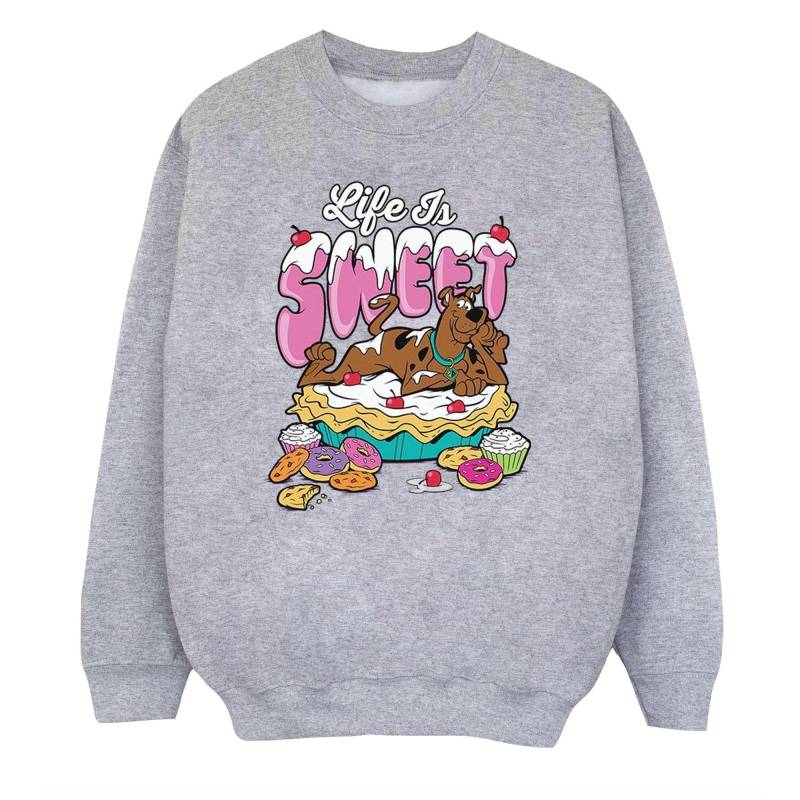 Life Is Sweet Sweatshirt Mädchen Grau 116 von SCOOBY DOO