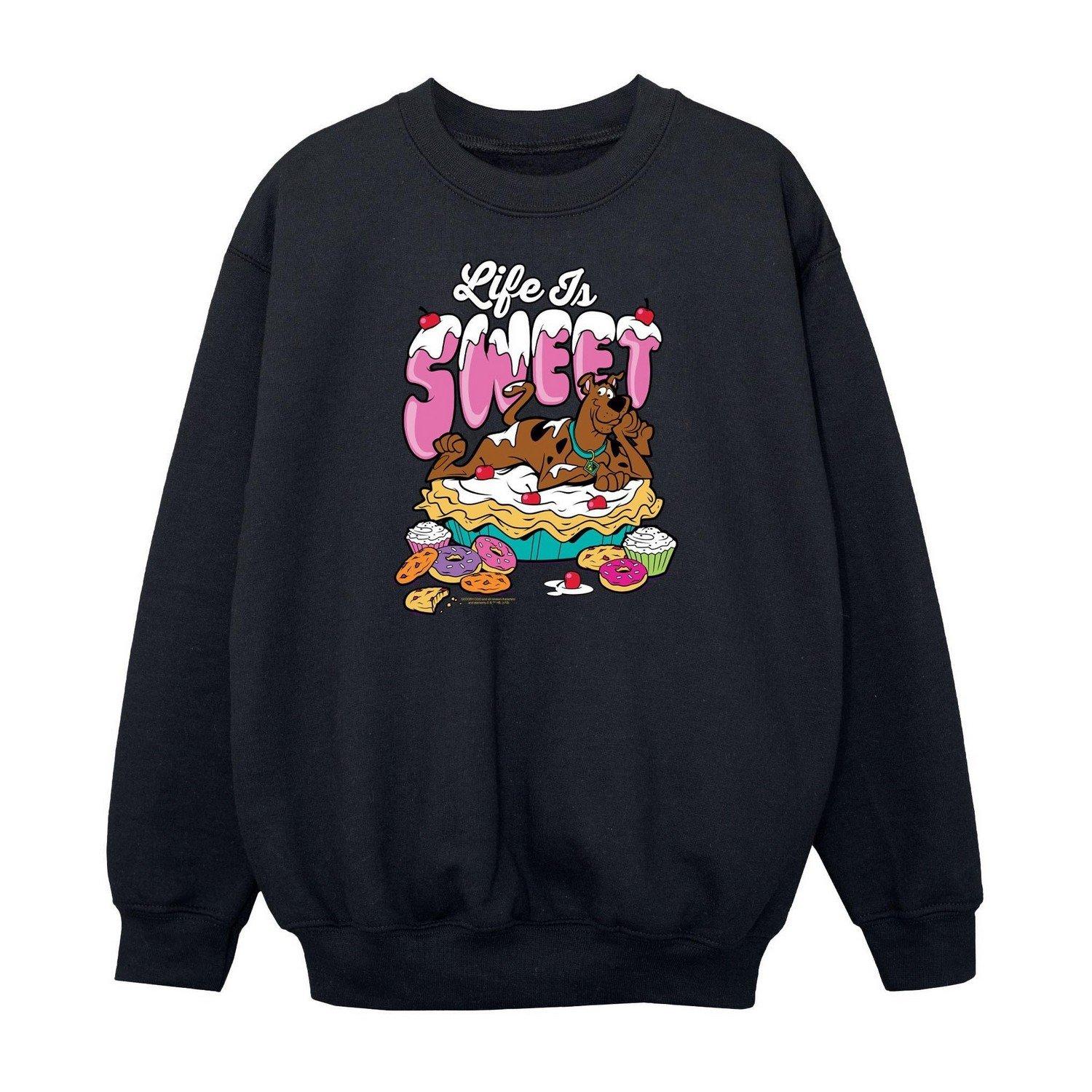 SCOOBY DOO - Life Is Sweet Sweatshirt, 116, Schwarz von SCOOBY DOO