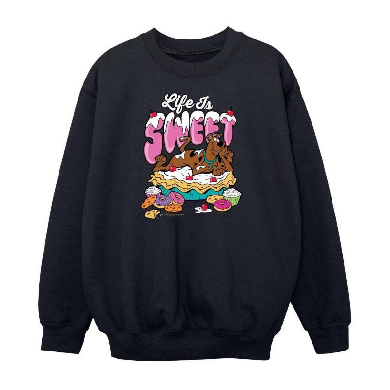 Life Is Sweet Sweatshirt Mädchen Schwarz 116 von SCOOBY DOO