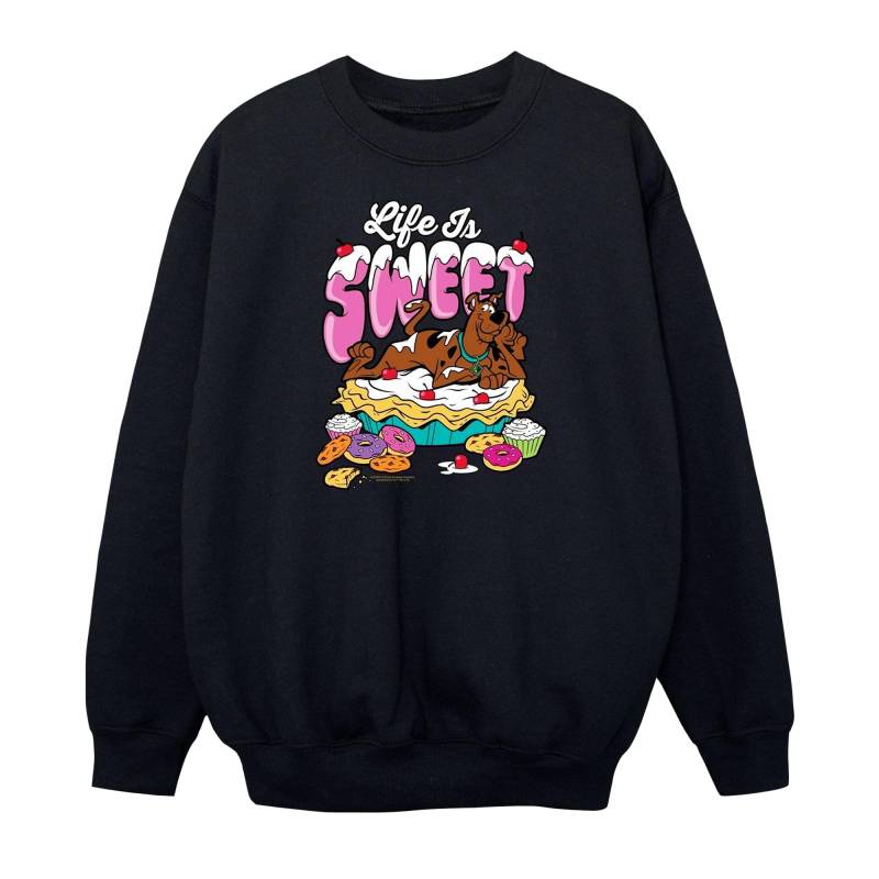 Life Is Sweet Sweatshirt Mädchen Schwarz 140/146 von SCOOBY DOO