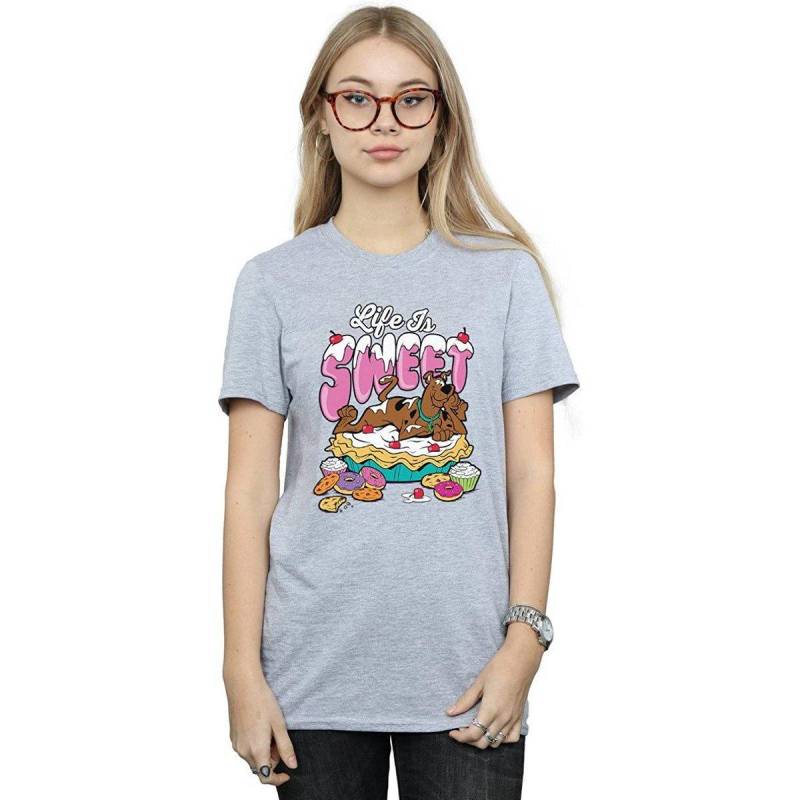 Life Is Sweet Tshirt Damen Grau 3XL von SCOOBY DOO