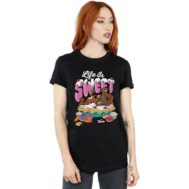 Life Is Sweet Tshirt Damen Schwarz 3XL von SCOOBY DOO