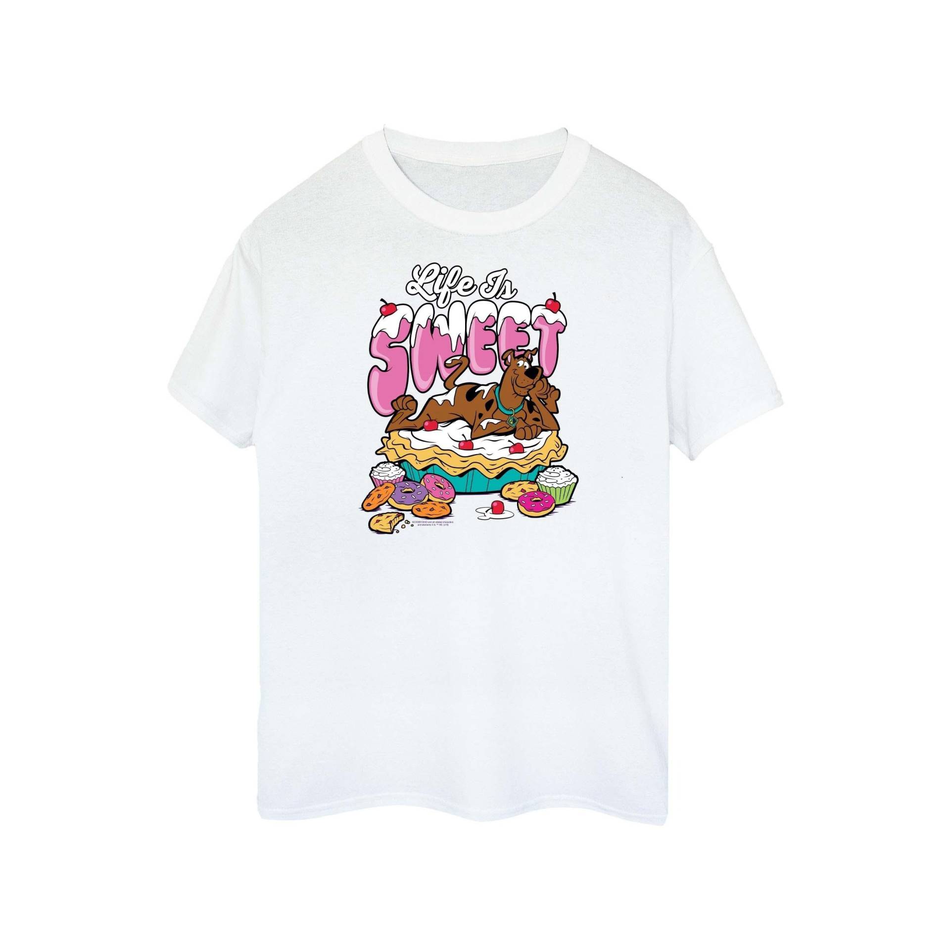 Life Is Sweet Tshirt Mädchen Weiss 152-158 von SCOOBY DOO