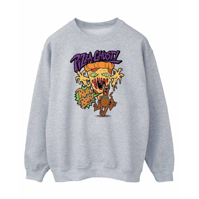 Pizza Ghost Sweatshirt Damen Grau M von SCOOBY DOO