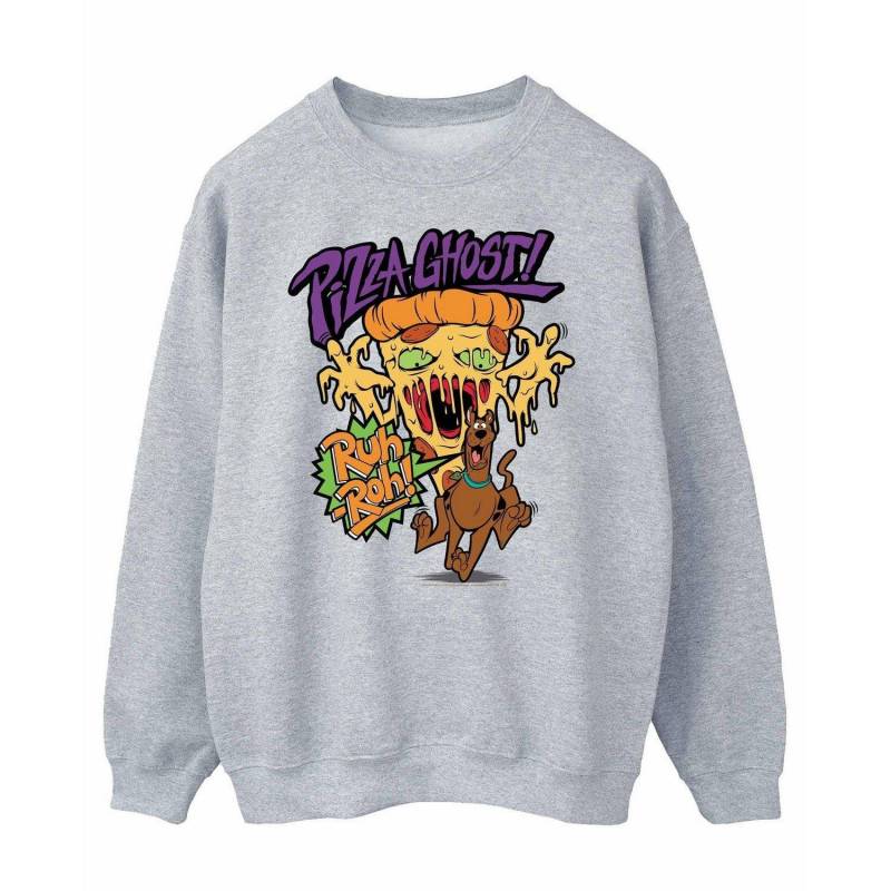 SCOOBY DOO - Pizza Ghost Sweatshirt, für Herren, Grau, Größe L von SCOOBY DOO