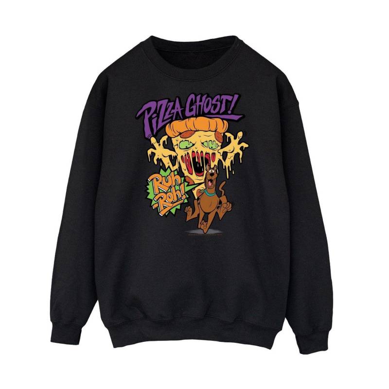 Pizza Ghost Sweatshirt Herren Schwarz L von SCOOBY DOO