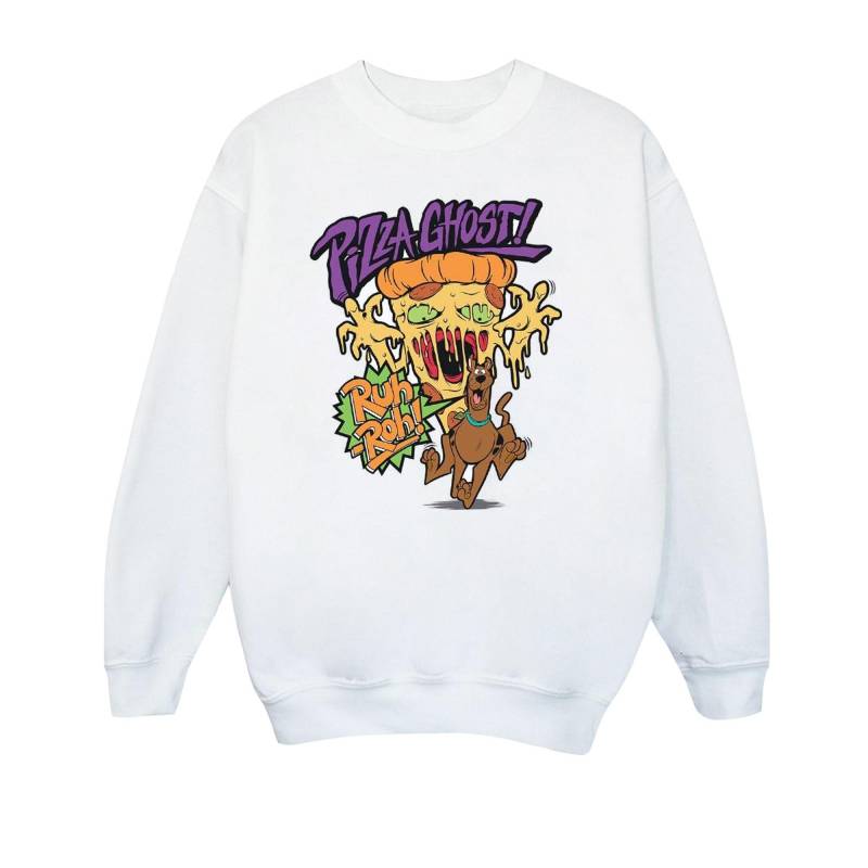 SCOOBY DOO - Pizza Ghost Sweatshirt, 116, Weiss von SCOOBY DOO