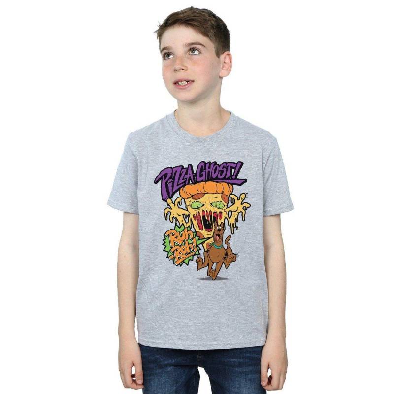 SCOOBY DOO - Pizza Ghost TShirt, 104, Grau von SCOOBY DOO