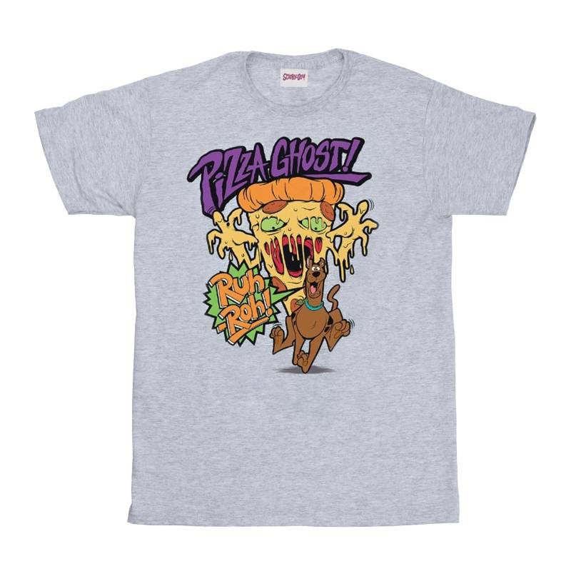 Pizza Ghost Tshirt Jungen Grau 140/146 von SCOOBY DOO