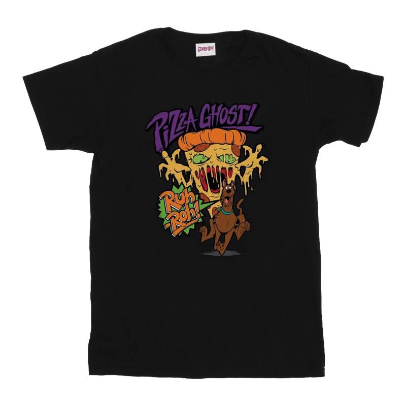 Pizza Ghost Tshirt Jungen Schwarz 104 von SCOOBY DOO