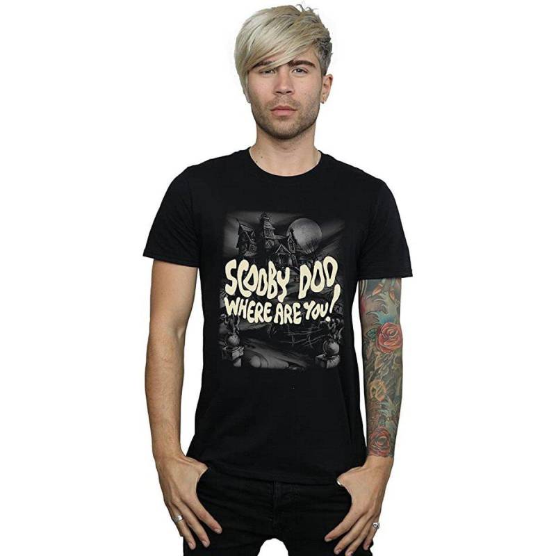 Scary Tshirt Herren Schwarz XL von SCOOBY DOO