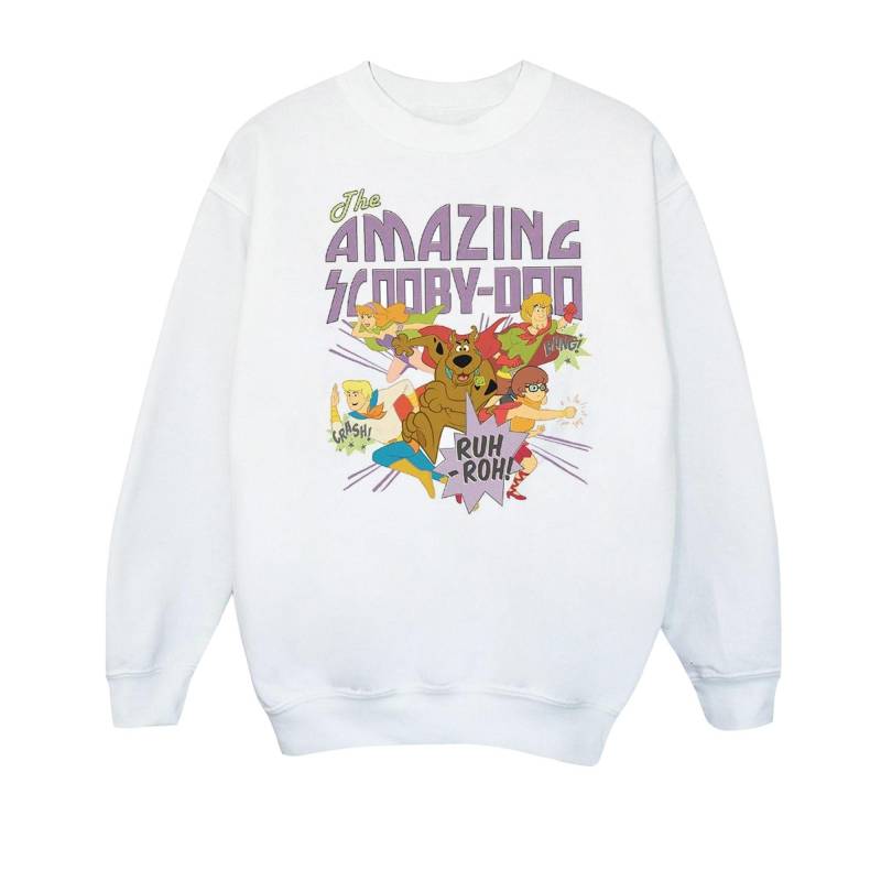 The Amazing Scooby Sweatshirt Jungen Weiss 116 von SCOOBY DOO