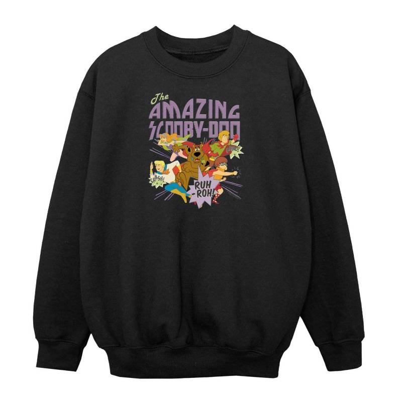 The Amazing Scooby Sweatshirt Mädchen Schwarz 116 von SCOOBY DOO