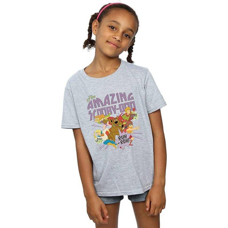 The Amazing Scooby Tshirt Mädchen Grau 116 von SCOOBY DOO