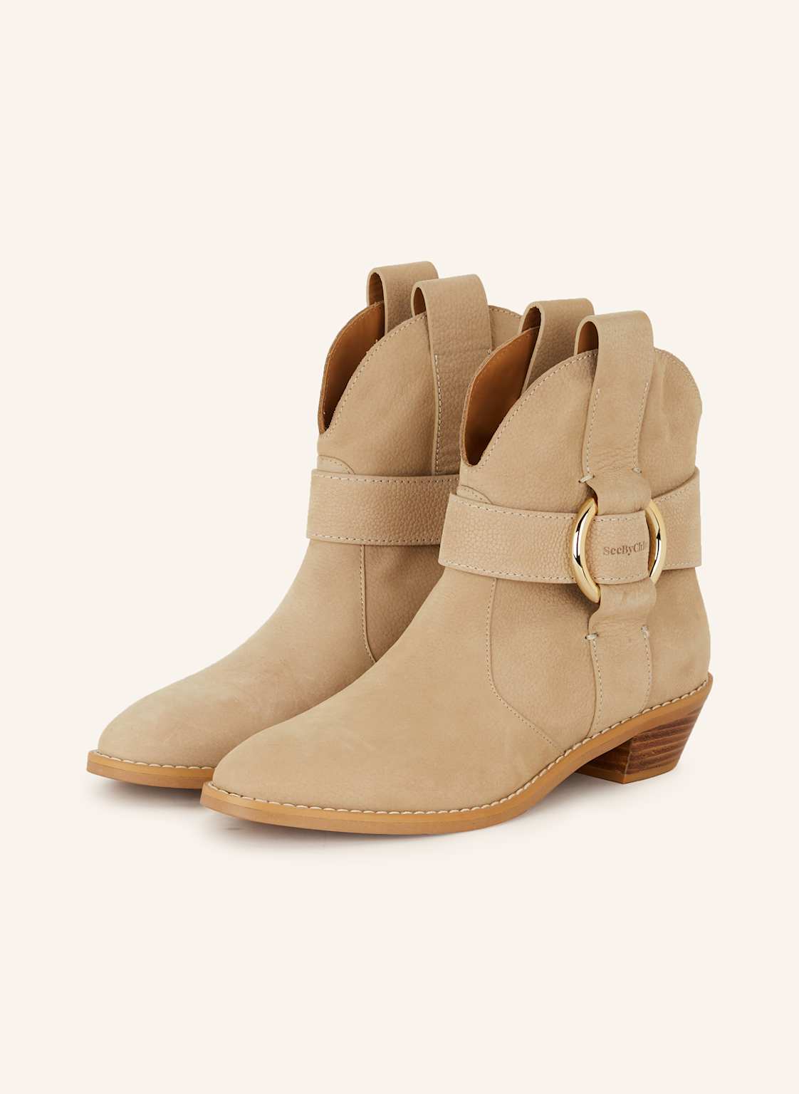 See By Chloé Cowboy Boots beige von SEE BY CHLOÉ