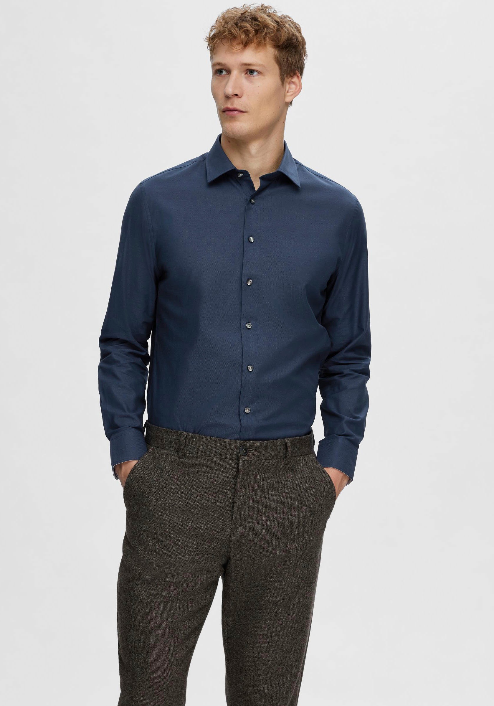 SELECTED HOMME Langarmhemd »SLHSLIMSOHO-DETAIL SHIRT LS NOOS« von SELECTED HOMME