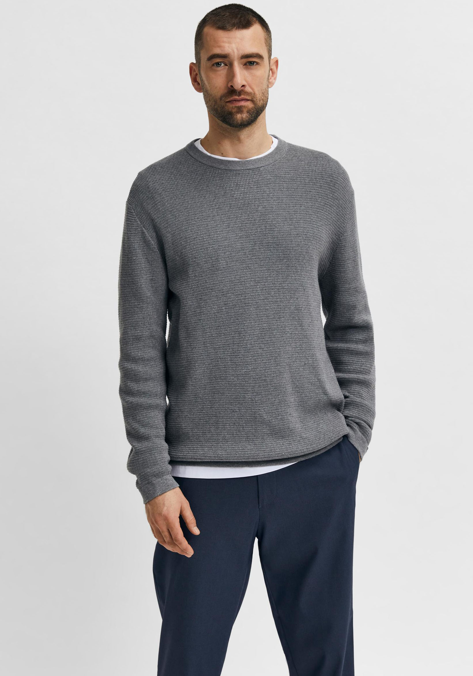 SELECTED HOMME Rundhalspullover »ROCKS KNIT CREW NECK« von SELECTED HOMME