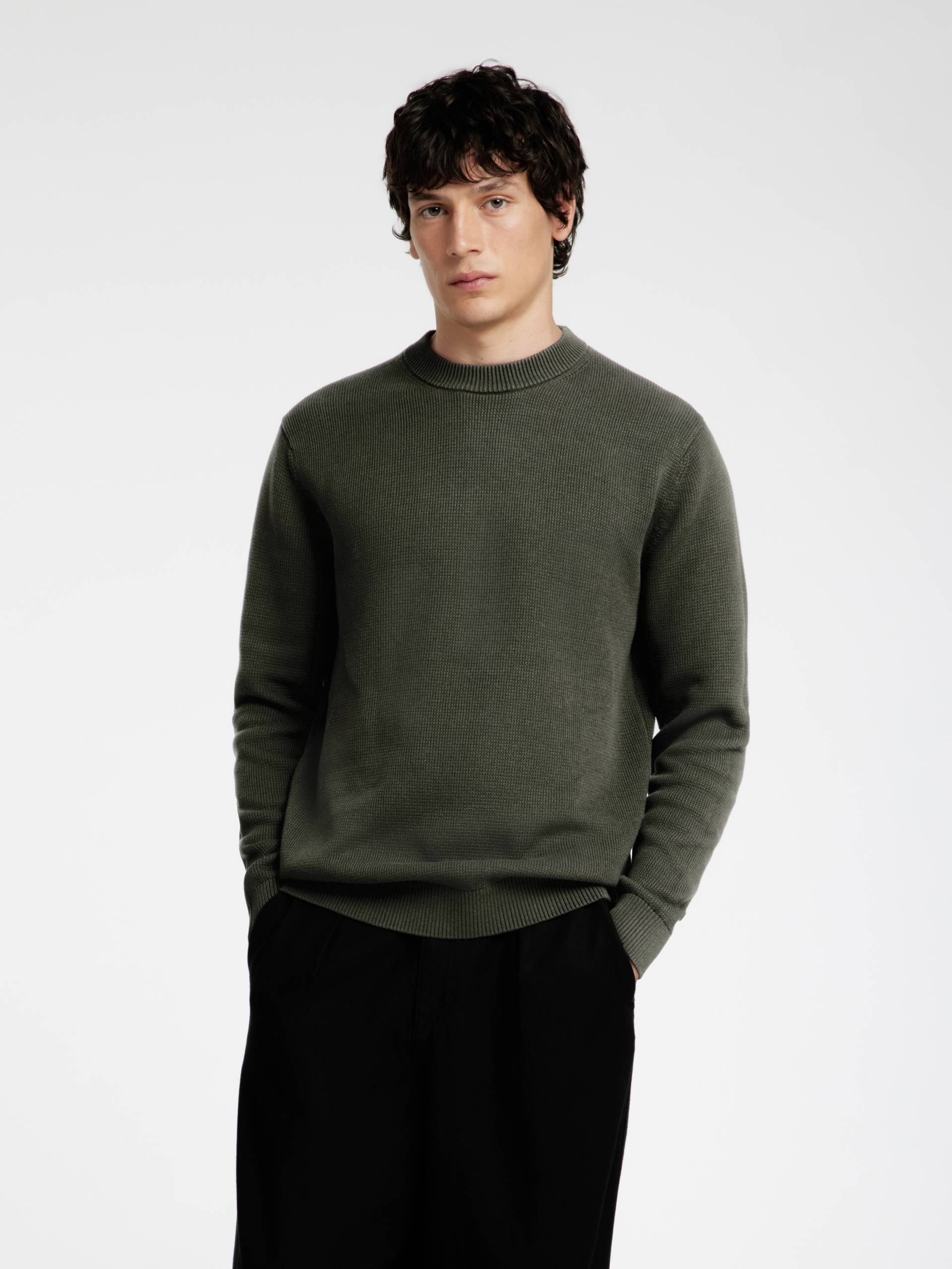 SELECTED HOMME Rundhalspullover »SLHDANE LS KNIT STRUCTURE CREW NECK NOOS« von SELECTED HOMME