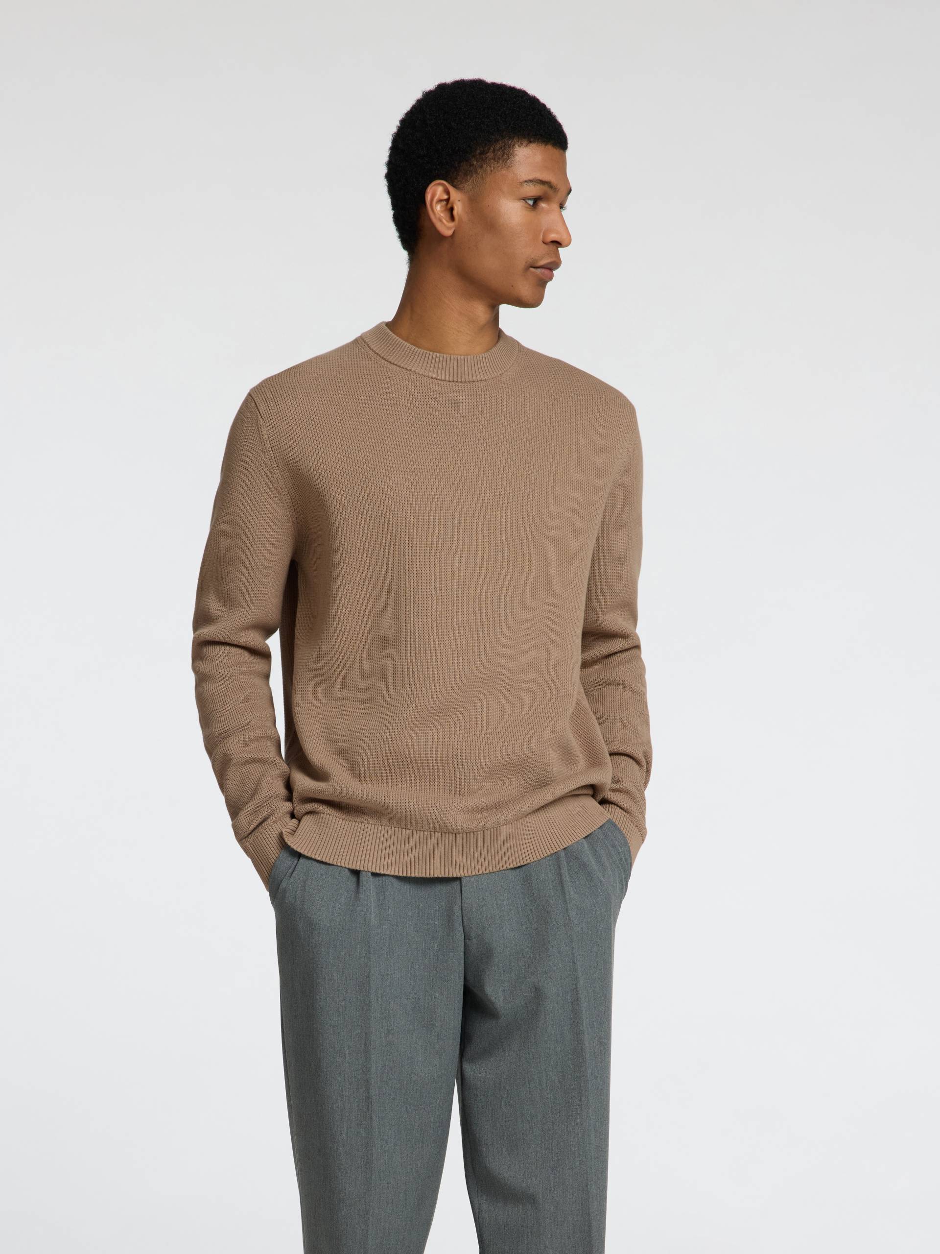 SELECTED HOMME Rundhalspullover »SLHDANE LS KNIT STRUCTURE CREW NECK NOOS« von SELECTED HOMME