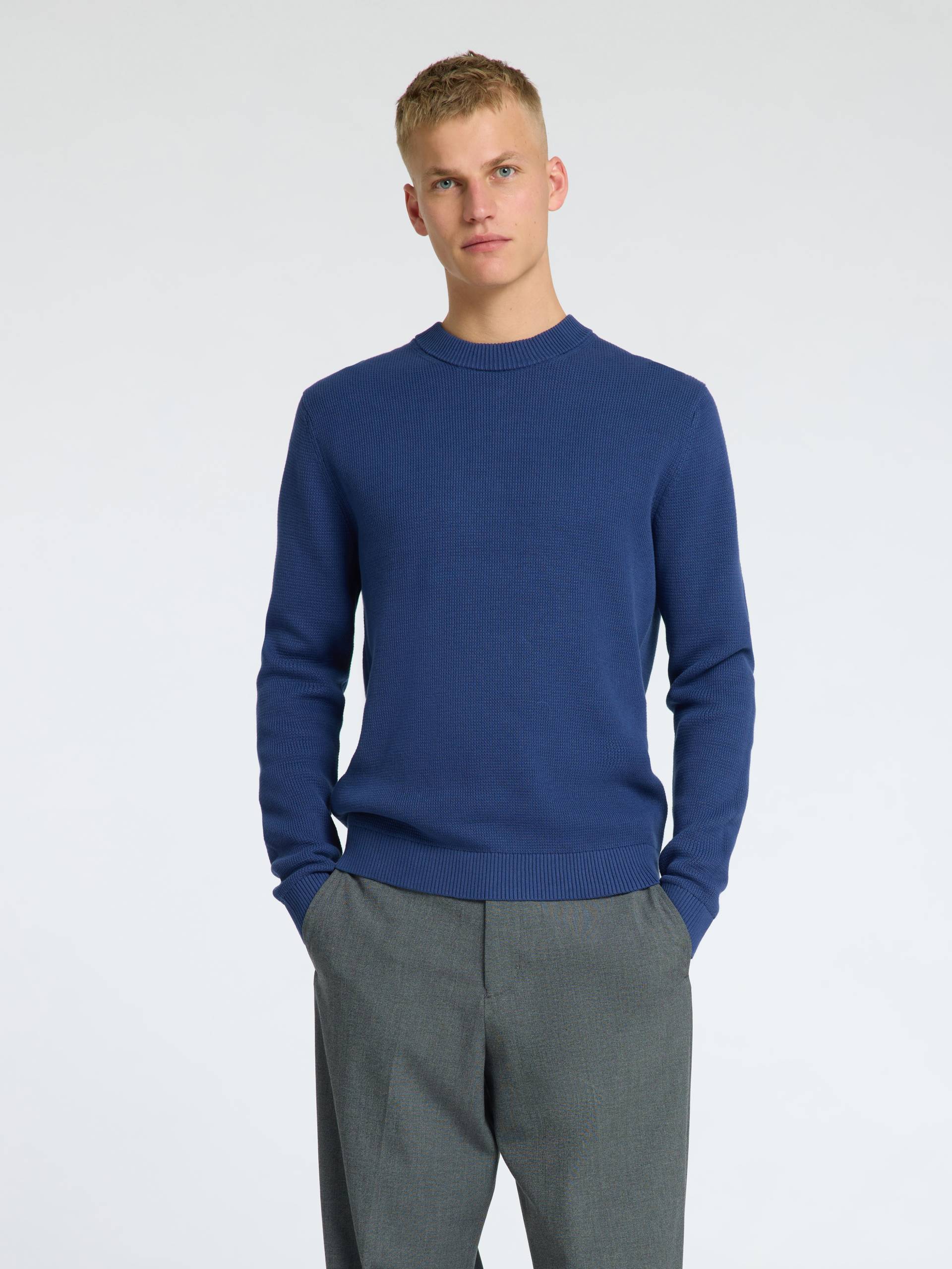 SELECTED HOMME Rundhalspullover »SLHDANE LS KNIT STRUCTURE CREW NECK NOOS« von SELECTED HOMME