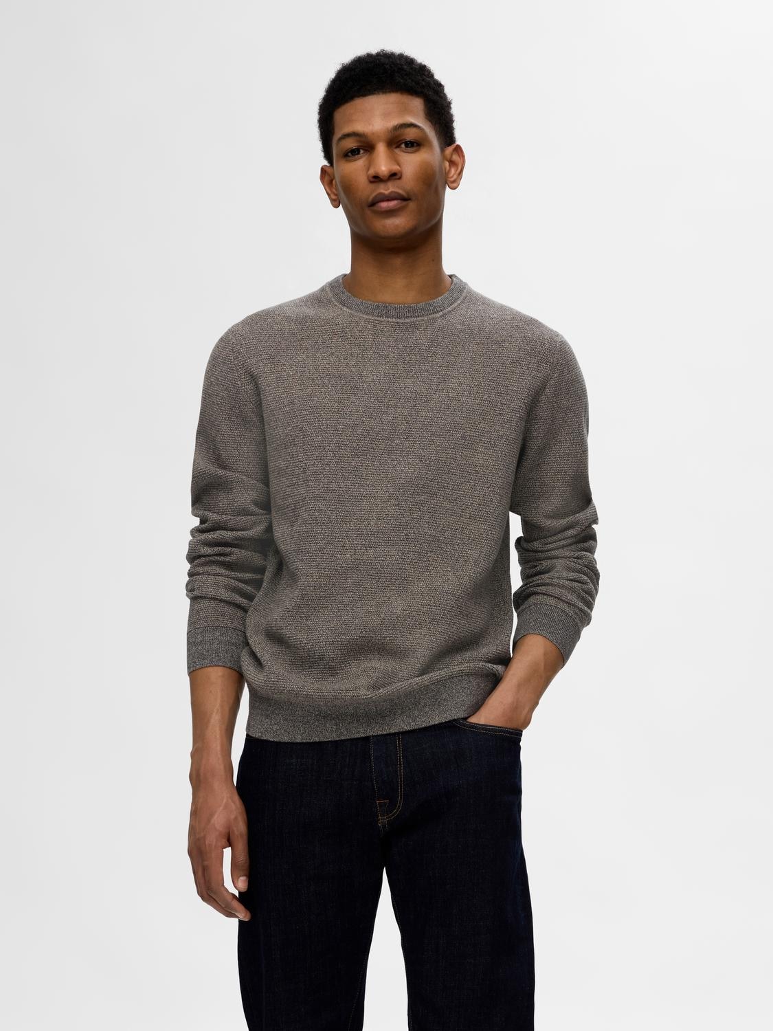 SELECTED HOMME Strickpullover »SLHROSS LS KNIT STRUCTURE CREW NECK NOOS« von SELECTED HOMME