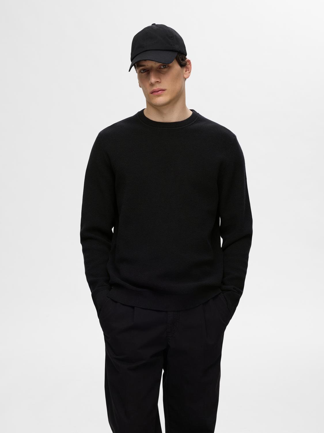 SELECTED HOMME Strickpullover »SLHROSS LS KNIT STRUCTURE CREW NECK NOOS« von SELECTED HOMME