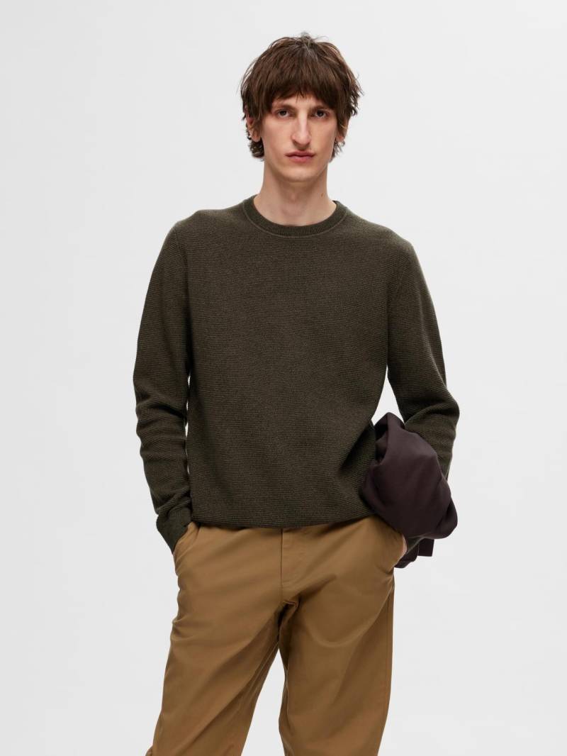 SELECTED HOMME Strickpullover »SLHROSS LS KNIT STRUCTURE CREW NECK NOOS« von SELECTED HOMME