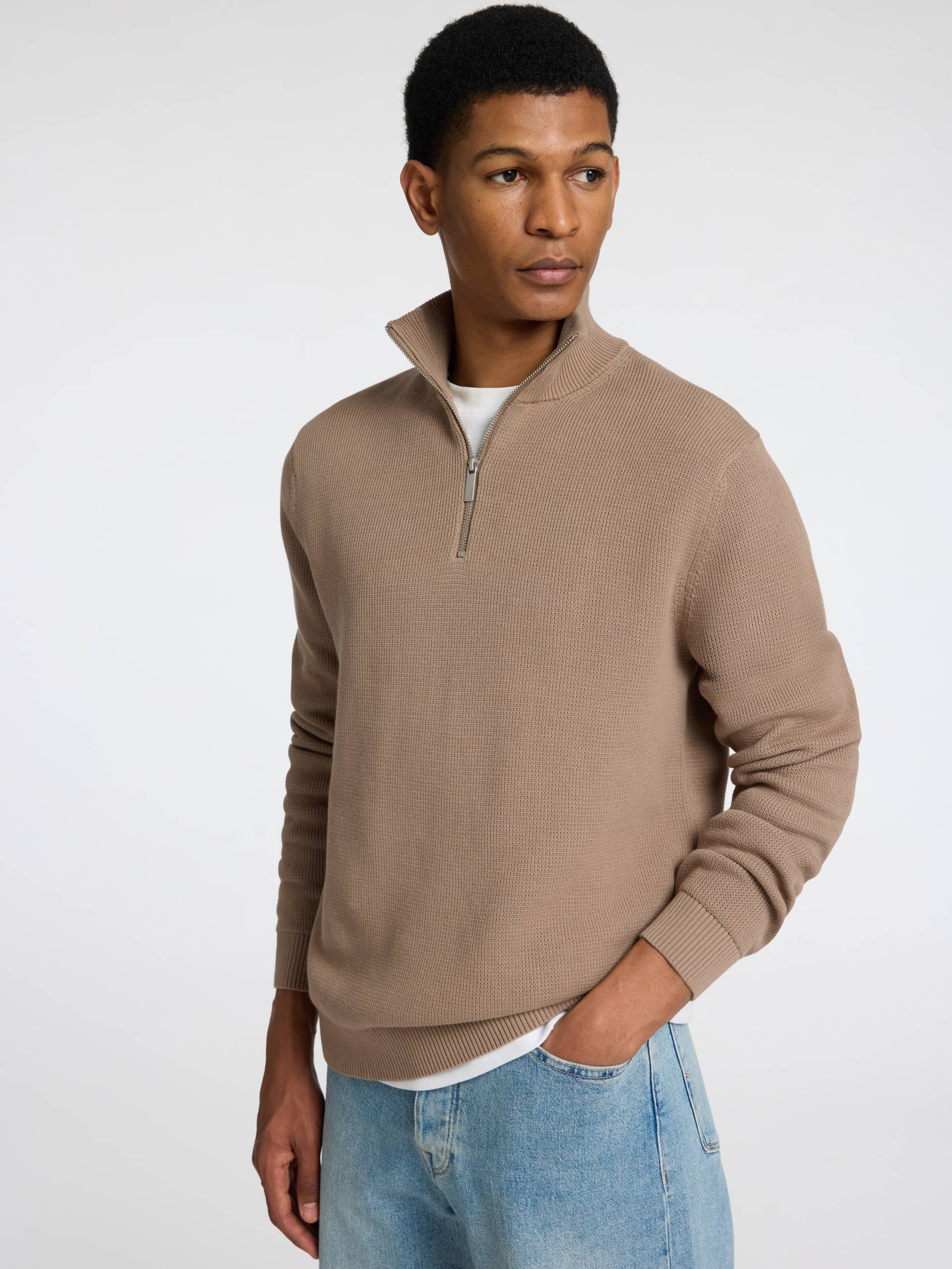 SELECTED HOMME Troyer »SLHDANE LS KNIT STRUCTURE HALF ZIP NOOS« von SELECTED HOMME