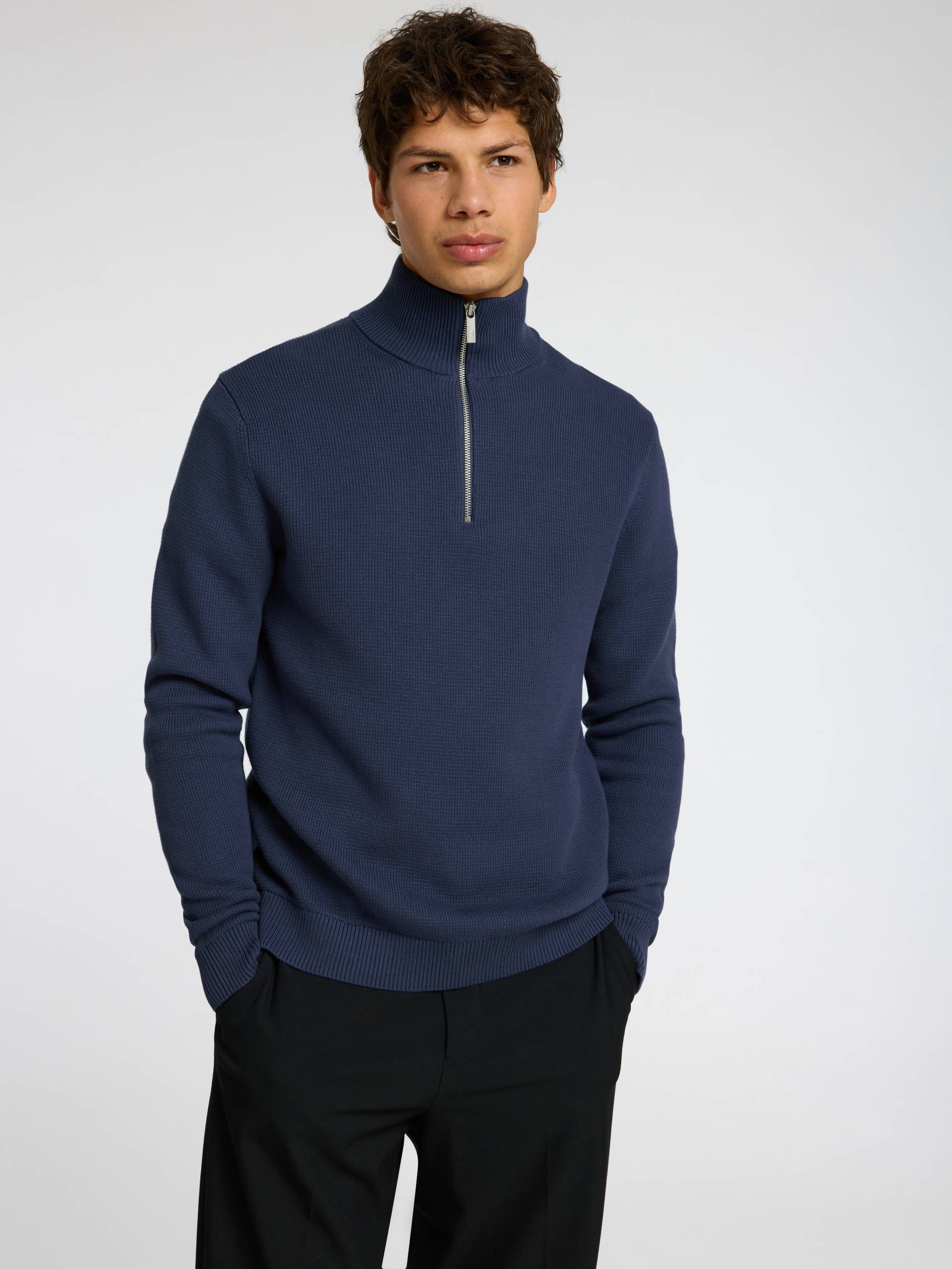 SELECTED HOMME Troyer »SLHDANE LS KNIT STRUCTURE HALF ZIP NOOS« von SELECTED HOMME