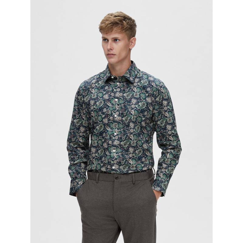 Selected - Hemd, Slim Fit, langarm, für Herren, Marine Größe S von Selected