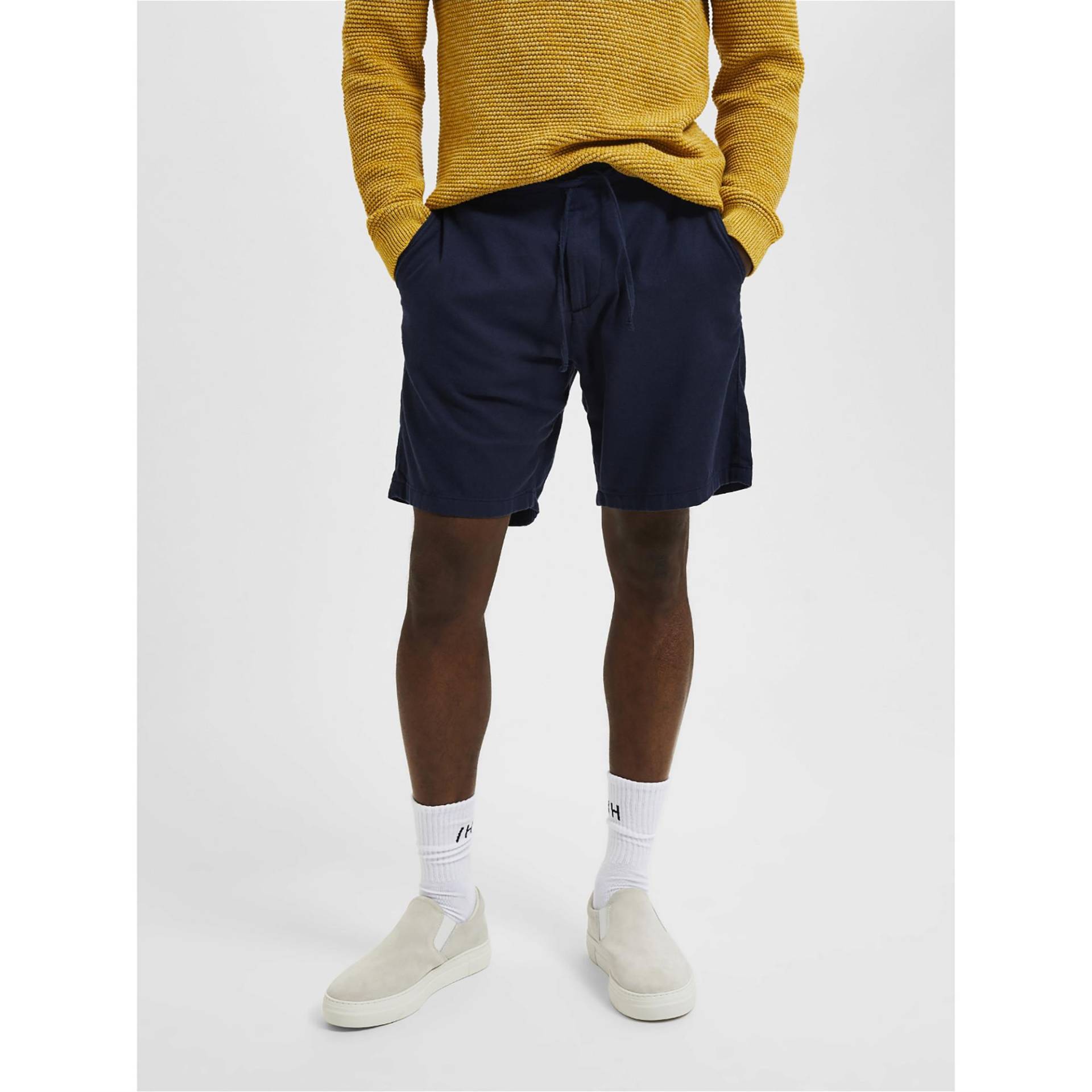 Leinen-shorts Herren Dunkelblau L von SELECTED