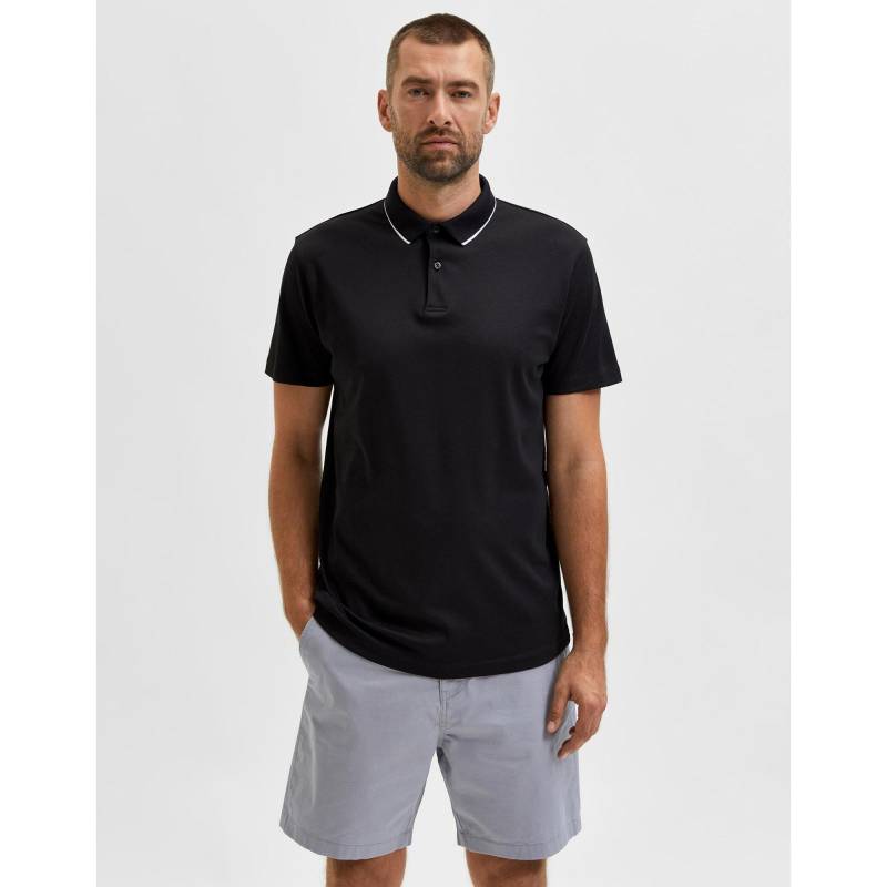 Poloshirt, Kurzarm Herren Black M von SELECTED