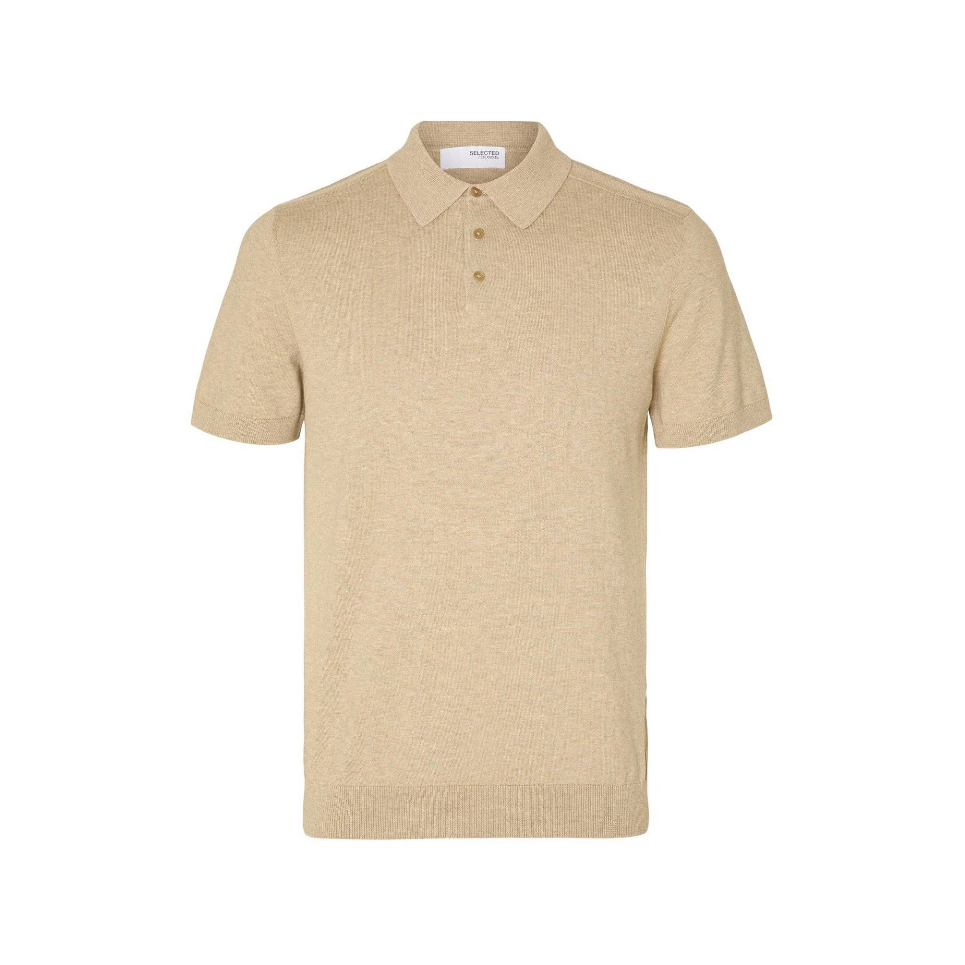 Poloshirt, Kurzarm Herren Beige XL von SELECTED