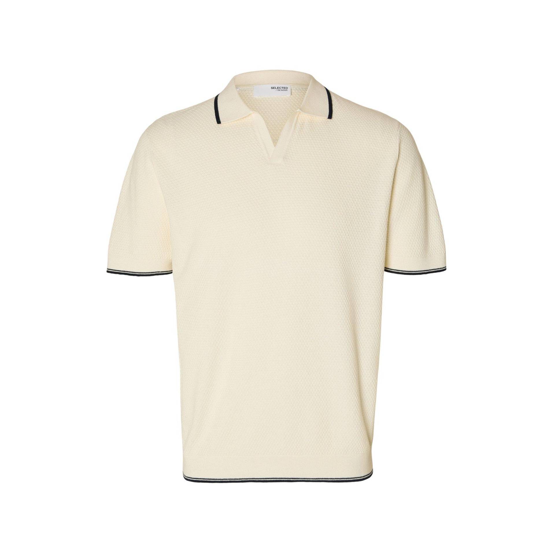 Poloshirt, Kurzarm Herren Ecru S von SELECTED