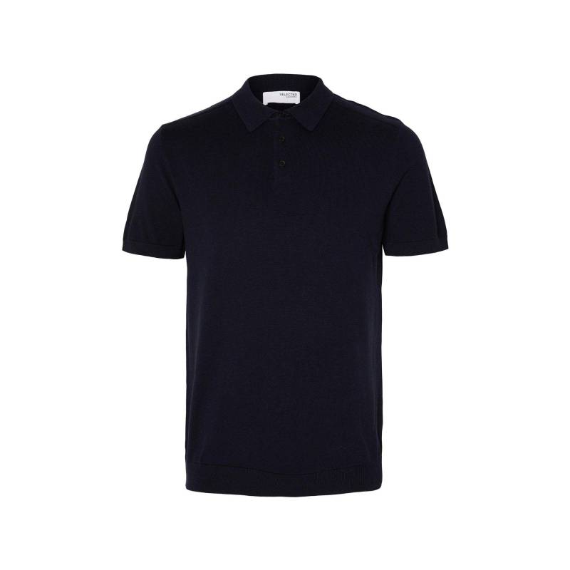 Poloshirt, Kurzarm Herren Marine L von SELECTED