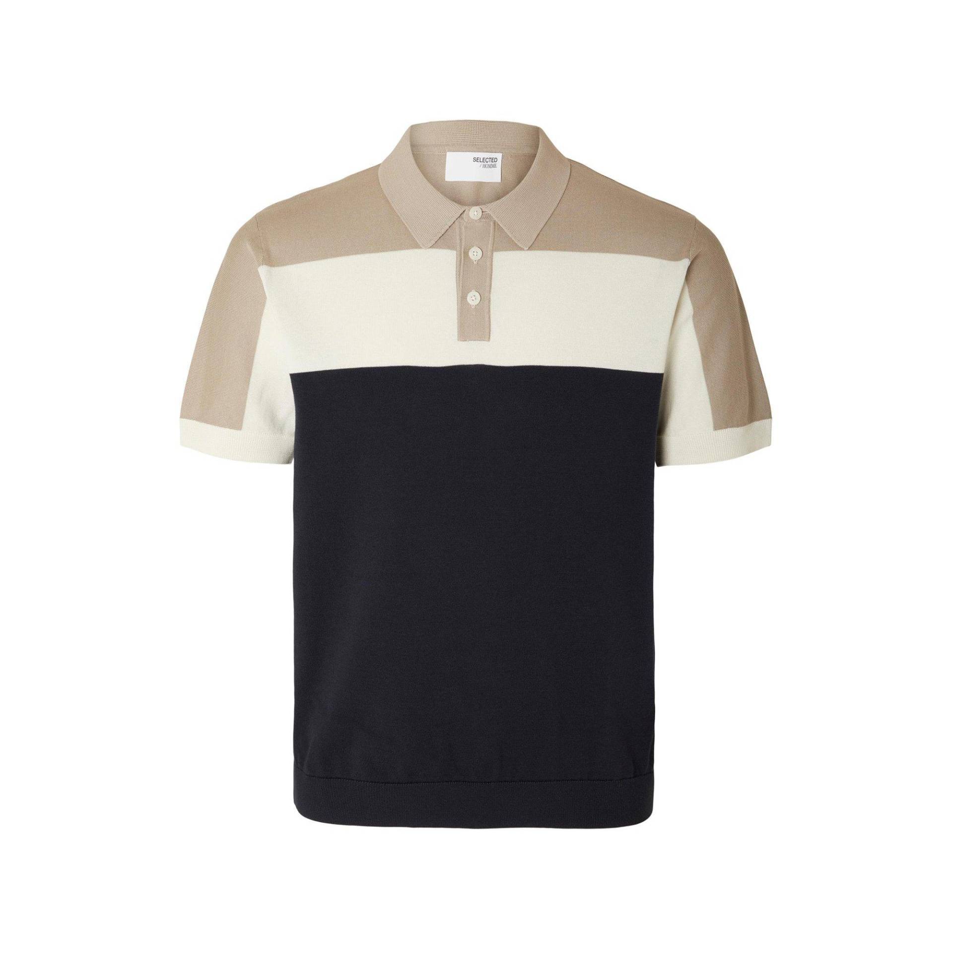 Poloshirt, Kurzarm Herren Marine L von SELECTED