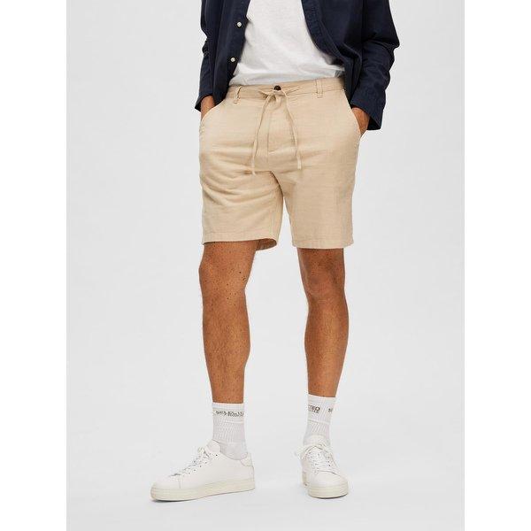 Selected - Leinen-Shorts, für Herren, Nature, Größe M von Selected