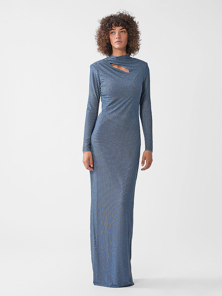 SELF-PORTRAIT Maxikleid  blau | 36 von SELF-PORTRAIT