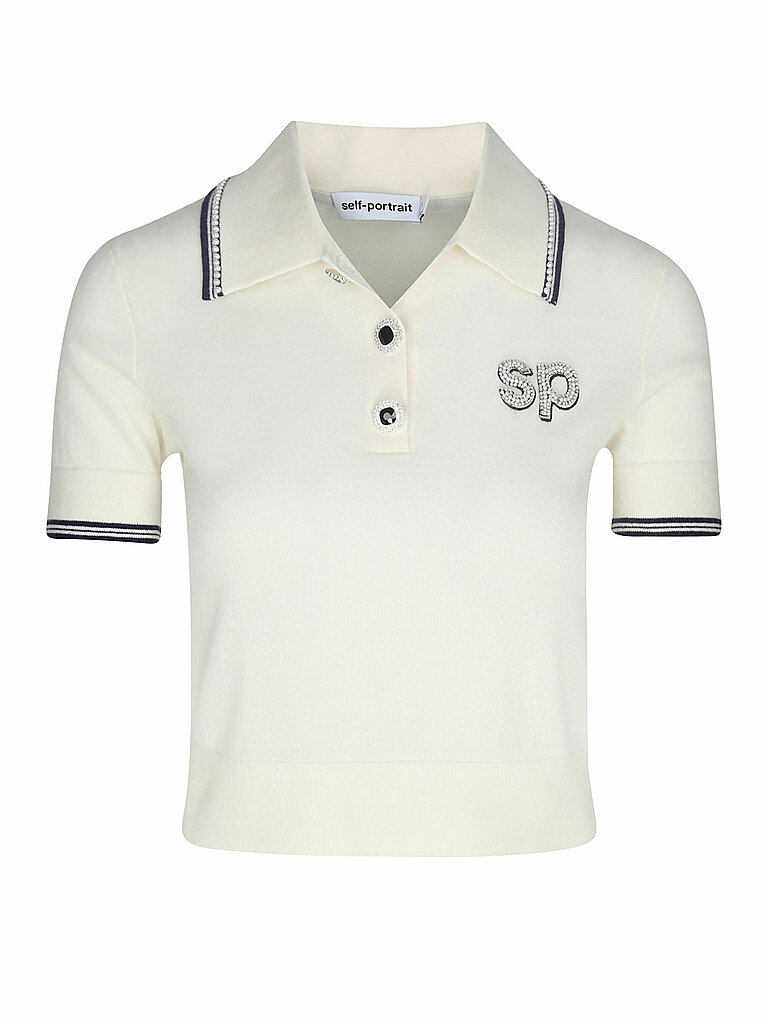 SELF-PORTRAIT Poloshirt creme | M SELF-PORTRAIT Poloshirt creme | M von SELF-PORTRAIT
