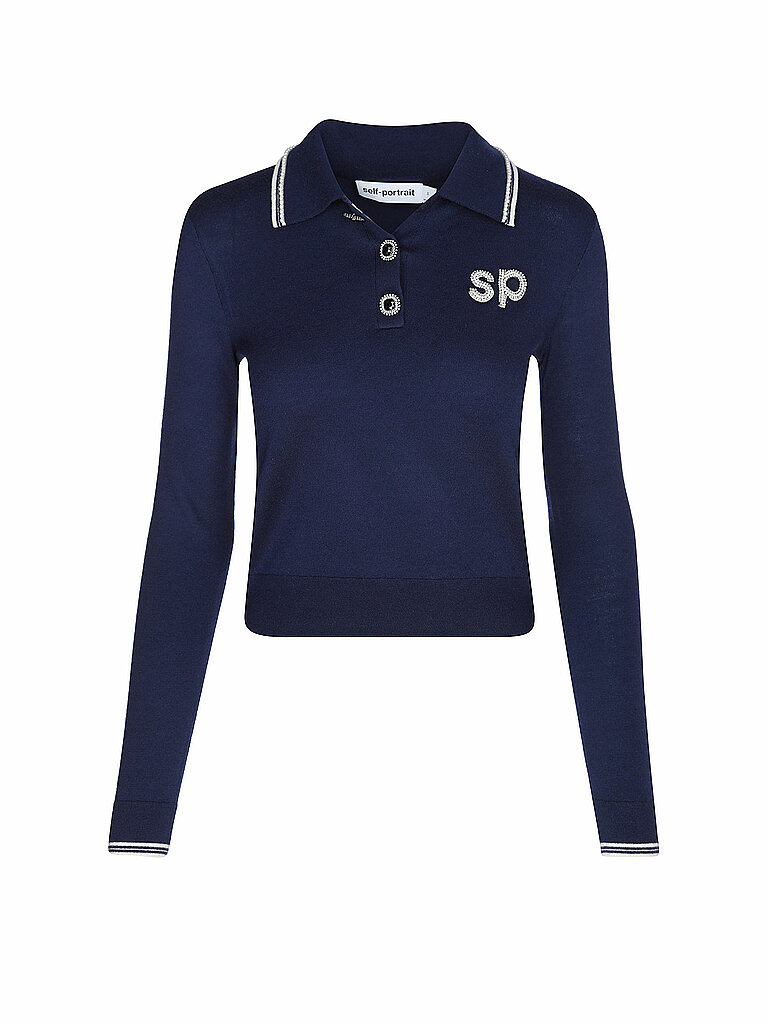 SELF-PORTRAIT Poloshirt dunkelblau | M SELF-PORTRAIT Poloshirt dunkelblau | M von SELF-PORTRAIT